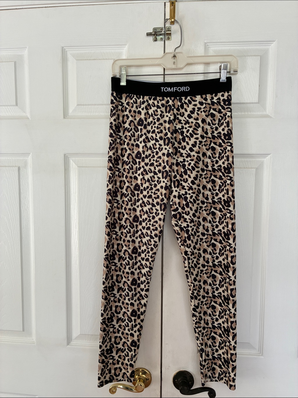 Tom Ford Leopard Print Leggings Signature Waistband